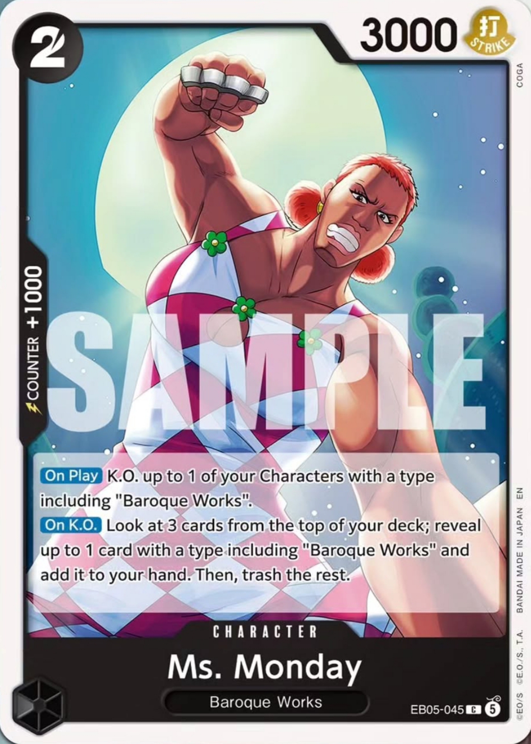 EB05-045 Ms. Monday card